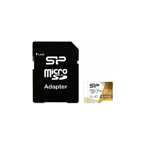 Карта памяти Silicon Power microSDXC 512Gb Superior Pro A1 Class 10 UHS-I, SD adapter