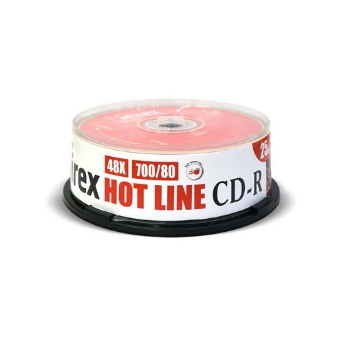 CD-диск Mirex 700 Mb, HotLine, Cake Box (25 шт)