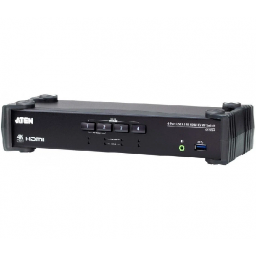 ATEN 4P USB 4K DP/F. Audio KVMP/USB3.0 Switch / CS1924-AT-G