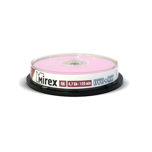 DVD-диск Mirex 4.7 Gb, UL130022A4L, Cake Box (10 шт)