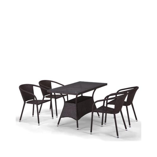 Комплект мебели Afina T198D/Y137C-W53 brown (4+1)