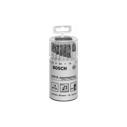 Набор сверл по металлу Bosch 1.0-10.0мм 19шт HSS-G (2.607.018.361)