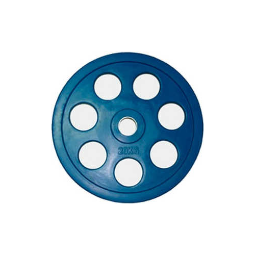 Диск обрезиненный Евро-Классик 51 мм 20 кг синий с хватом ''Ромашка'' (Олимпийский)
