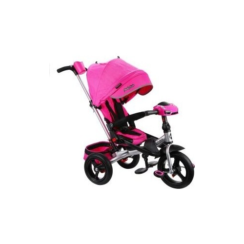 Велосипед трехколесный Moby Kids New Leader 360 12x10 AIR Car, розовый (641213)