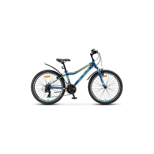 Велосипед Stels Navigator 410 V 24'' 21 sp V010 (2018) 13'' Темно синий/желтый