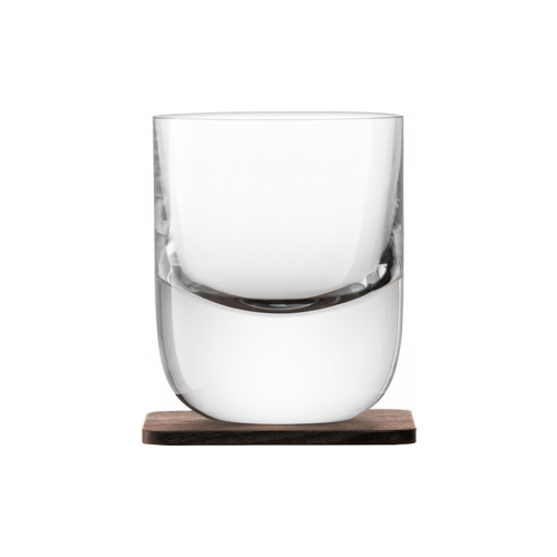 Набор из 2 стаканов с деревянными подставками 270 мл LSA International Renfrew Whisky (G1211-09-301)