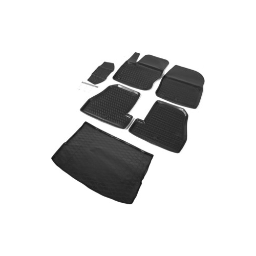 Комплект ковриков салона и багажника Rival для Ford Focus III универсал (2011-2019), полиуретан, K11801006-3