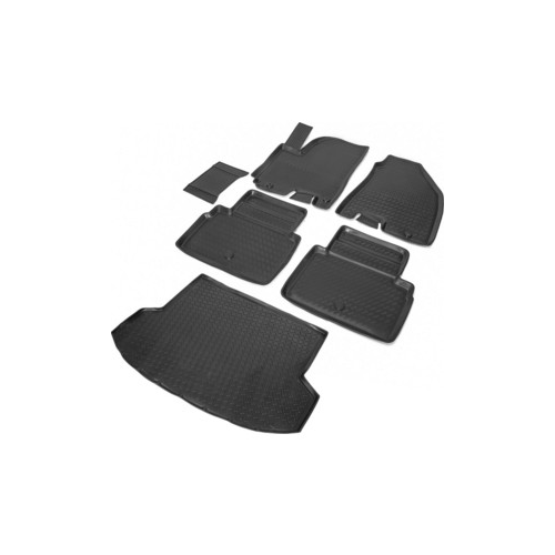 Комплект ковриков салона и багажника Rival для Jac S5 5-дв. (2013-н.в.), полиуретан, K19201002-1