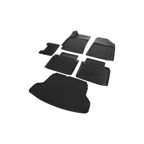 Комплект ковриков салона и багажника Rival для Kia Cerato IV седан (2018-н.в.), полиуретан, без крепежа, K12802003-4