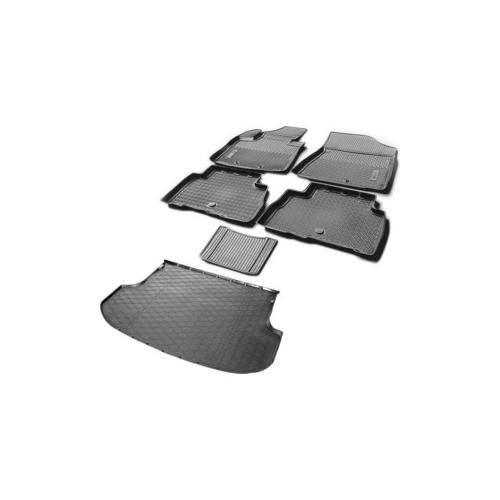 Комплект ковриков салона и багажника Rival для Kia Sorento II рестайлинг 5-дв. (2012-н.в.), полиуретан, без крепежа, K12804003-1