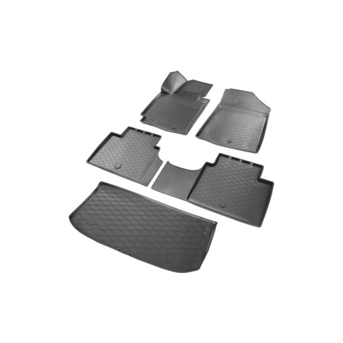 Комплект ковриков салона и багажника Rival для Kia Soul II хэтчбек 5-дв. (2013-2019), полиуретан, без крепежа, K12806001-2