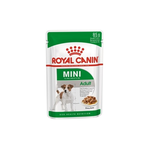 Пауч Royal Canin Mini Adult Gravy-Salsa кусочки в соусе сальса для собак мелких пород с 10мес до 12лет 85г