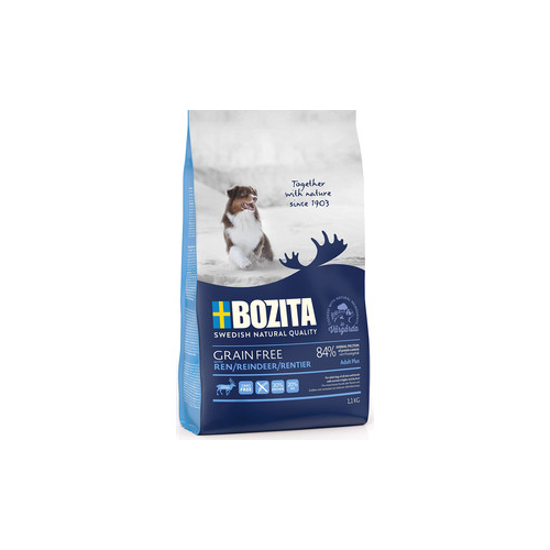 Сухой корм BOZITA Grain Free Adult Plus with Reindeer 30/20 беззерновой с мясом оленя для взрослых собак 1,1кг (40712)