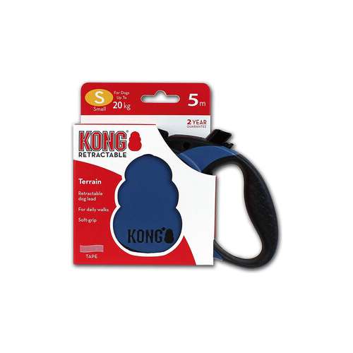 Рулетка KONG Terrain S лента 5м синяя для собак до 20кг