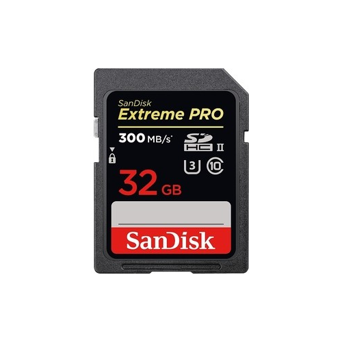 Карта памяти Sandisk Extreme Pro SDHC 32GB - 300MB/s UHS-II (SDSDXPK-032G-GN4IN)