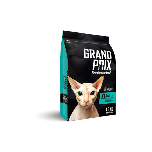 Сухой корм Grand Prix Sterilized Adult Cat Rabbit с кроликом для стерилизованных кошек 1,5кг