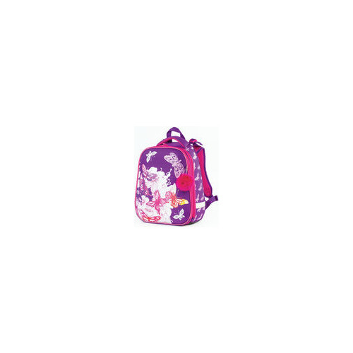 Ранец с жестким каркасом BRAUBERG PREMIUM дополнительный объем, для девочек, Бабочки, 38х29х18 см, 227811