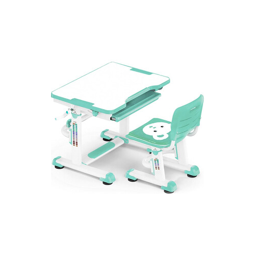 Комплект мебели (столик+стульчик) Mealux BD-08 Teddy green столешница белая/пластик зеленый