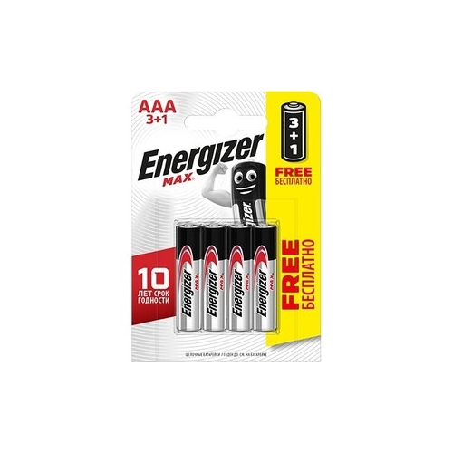 Батарейка ENERGIZER (3+1 шт) MAX E92/AAA 1,5V