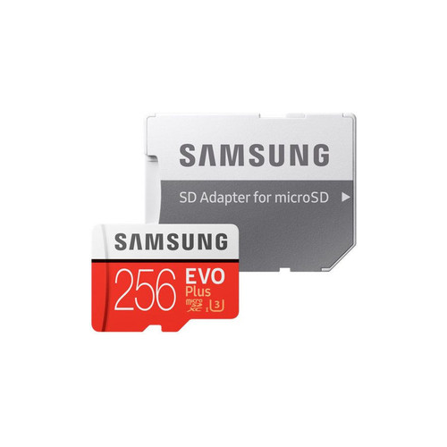 Карта памяти Samsung 256Gb EVO Plus v2 MicroSDXC Class 10 UHS-I U3, SD adapter (MB-MC256GA/RU)