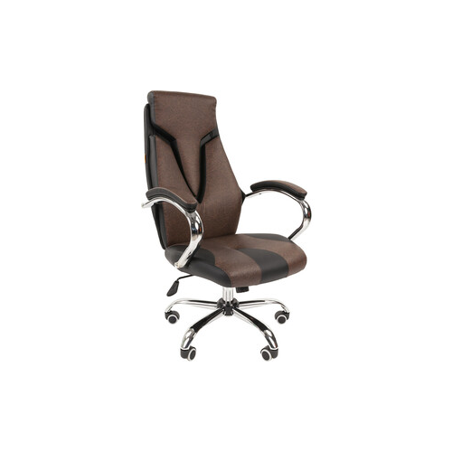 Офисное кресло Chairman 901 экопремиум черный/коричневый