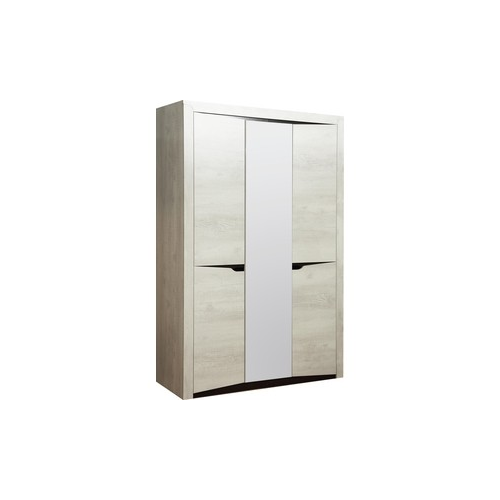 Шкаф для одежды 3-х дверный Олимп 33.02 Лючия бетон пайн белый / венге / белый / ДВПО белый / зеркало