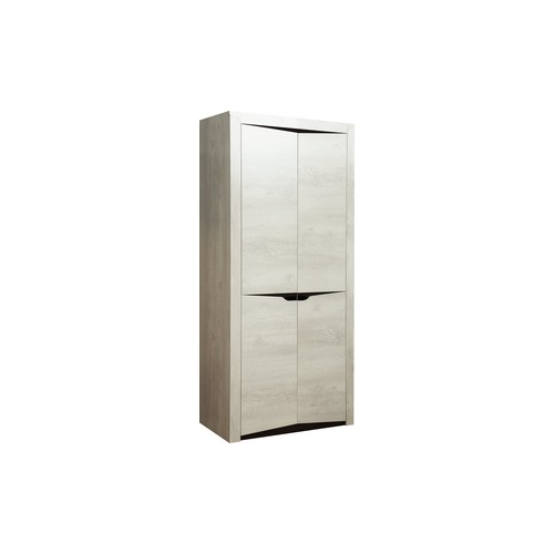 Шкаф для одежды 2-х дверный Олимп 33.03 Лючия бетон пайн белый / венге / белый / ДВПО белый