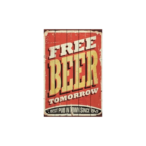 Картина на дереве Дом Корлеоне Free Beer Tomorrow 30x40 см