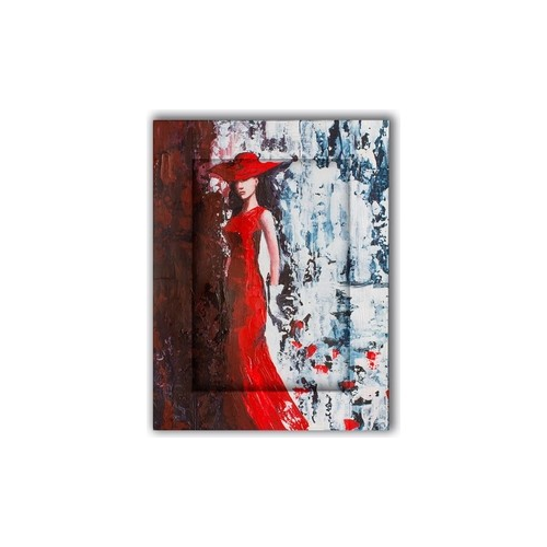 Картина с арт рамой Дом Корлеоне Дама в красном 60x80 см