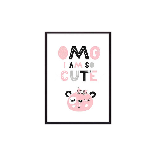Постер в рамке Дом Корлеоне Медведь ''OMG I'm so cute'' 30x40 см