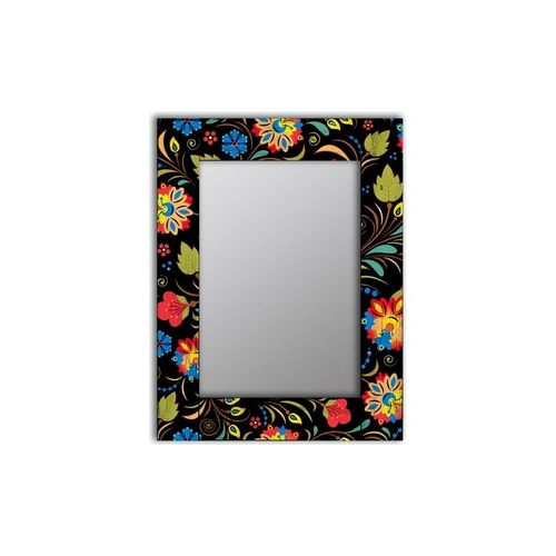 Настенное зеркало Дом Корлеоне Цветочный фейерверк 75x110 см