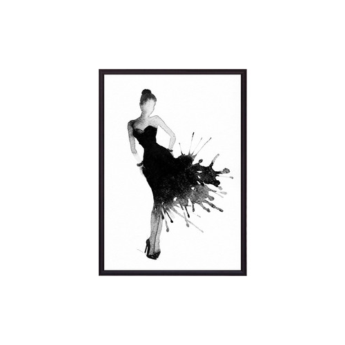 Постер в рамке Дом Корлеоне Черное платье Акварель 1 50x70 см