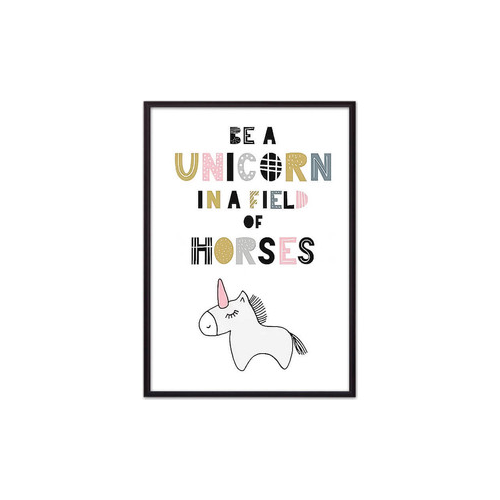 Постер в рамке Дом Корлеоне Единорог ''Be a unicorn...'' 50x70 см