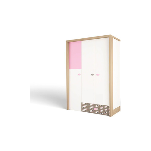 Шкаф ABC-KING Mix розовый 3-х дверный