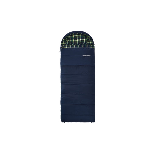 Спальный мешок TREK PLANET Chelsea XL Comfort, широкий с фланелью, правая молния, цвет- черный