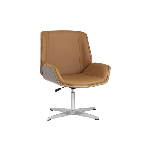 Кресло для посетителей TopChairs Crown коричневое V1707 1129-10