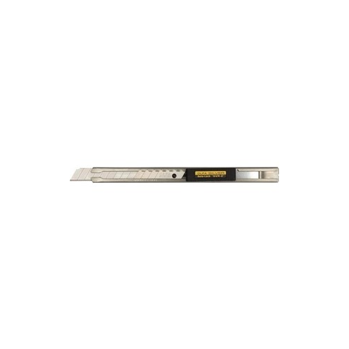 Нож Olfa с выдвижным лезвием и корпусом из нержавеющей стали автофиксатор 9мм (OL-SVR-2)