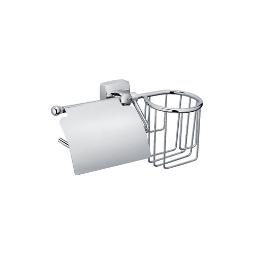 Держатель туалетной бумаги и освежителя Fixsen Kvadro с крышкой, хром (FX-61309+10)