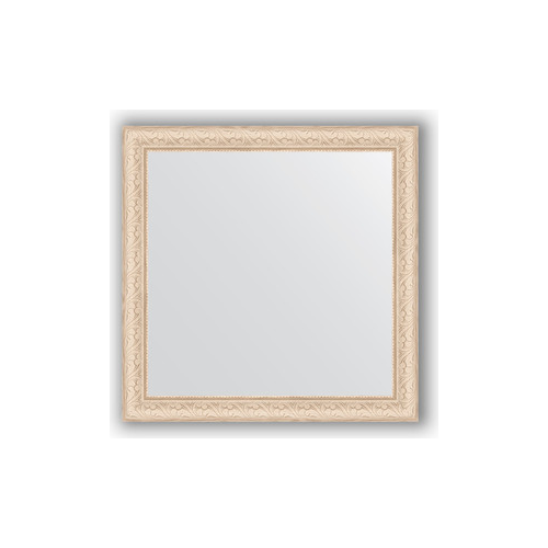 Зеркало в багетной раме Evoform Definite 64x64 см, беленый дуб 57 мм (BY 0781)