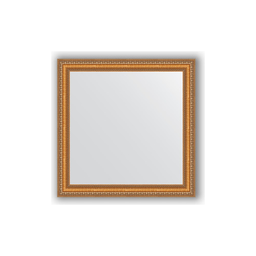 Зеркало в багетной раме Evoform Definite 65x65 см, золотые бусы на бронзе 60 мм (BY 3138)
