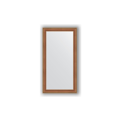 Зеркало в багетной раме поворотное Evoform Definite 55x105 см, бронзовые бусы на дереве 60 мм (BY 3075)