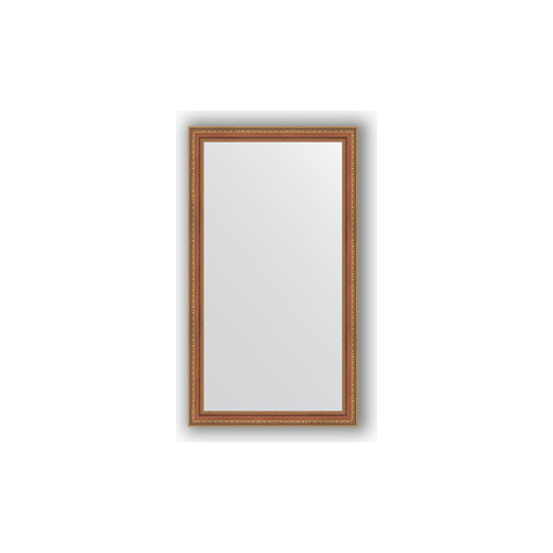 Зеркало в багетной раме поворотное Evoform Definite 65x115 см, бронзовые бусы на дереве 60 мм (BY 3203)
