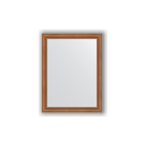 Зеркало в багетной раме поворотное Evoform Definite 65x85 см, бронзовые бусы на дереве 60 мм (BY 3171)