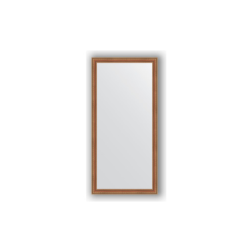 Зеркало в багетной раме поворотное Evoform Definite 75x155 см, бронзовые бусы на дереве 60 мм (BY 3331)