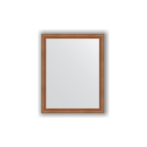 Зеркало в багетной раме поворотное Evoform Definite 75x95 см, бронзовые бусы на дереве 60 мм (BY 3267)