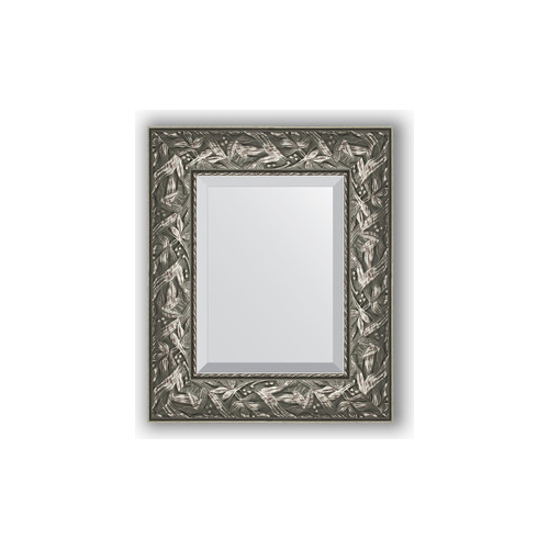 Зеркало с фацетом в багетной раме Evoform Exclusive 49x59 см, византия серебро 99 мм (BY 3364)