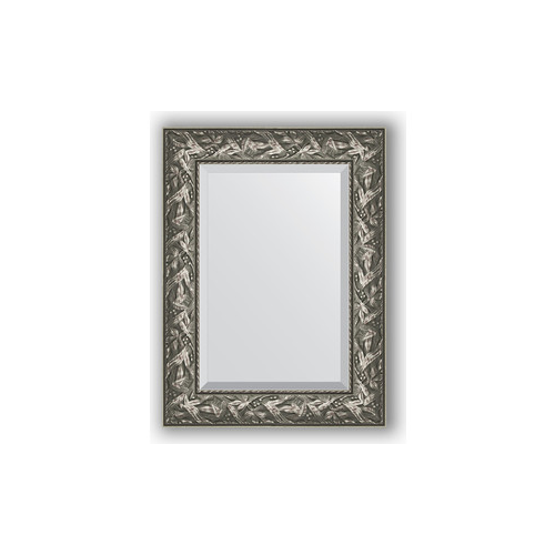 Зеркало с фацетом в багетной раме поворотное Evoform Exclusive 59x79 см, византия серебро 99 мм (BY 3390)