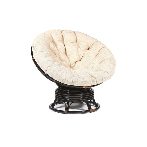Кресло-качалка TetChair Papasan w 23/01 B с подушкой, Античный коричневый