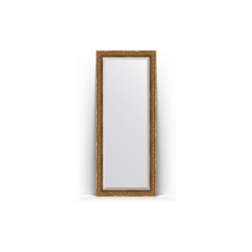 Зеркало напольное с фацетом Evoform Exclusive Floor 84x204 см, в багетной раме - вензель бронзовый 101 мм (BY 6131)