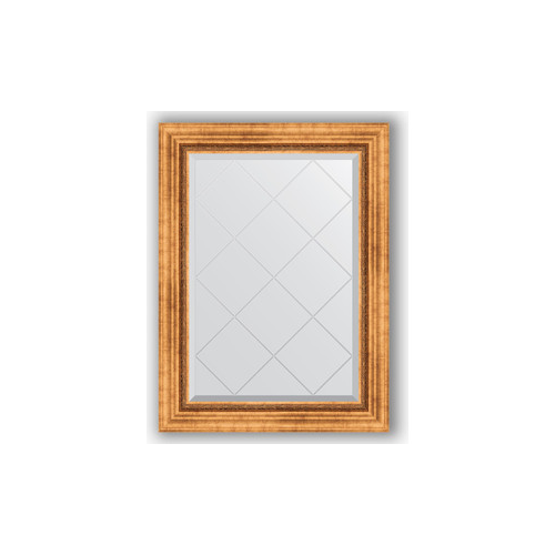 Зеркало с гравировкой поворотное Evoform Exclusive-G 66x89 см, в багетной раме - римское золото 88 мм (BY 4103)